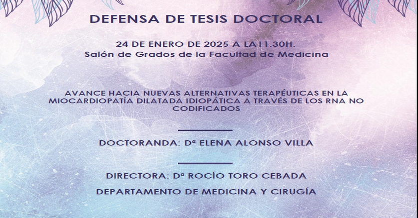 Defensa Tesis Doctoral de Dª Elena Alonso Villa